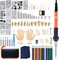 Wood Burning Kit for Adults with Gloves, 130pcs Wood Burning Pen Tool Set with Adjustable Temperature 200~450 °C Switch Pyrography Pen Kit for Embossing Carving Soldering